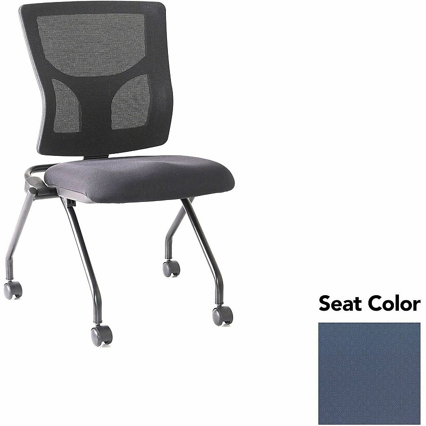 Lorell Conjure Mesh Training Chairs Insight Periwinkle Blue Seat Color - Polyurethane Foam Seat Material - Mesh Back Material - 2 / Carton (LLR6202001)