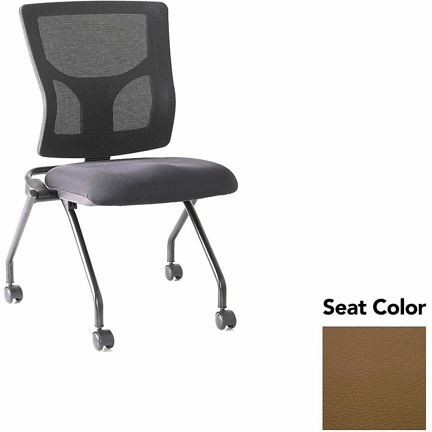 Lorell Conjure Mesh Training Chairs Canyon Mudslide Seat Color - Polyurethane Foam Seat Material - Mesh Back Material - 2 / Carton (LLR6202028)