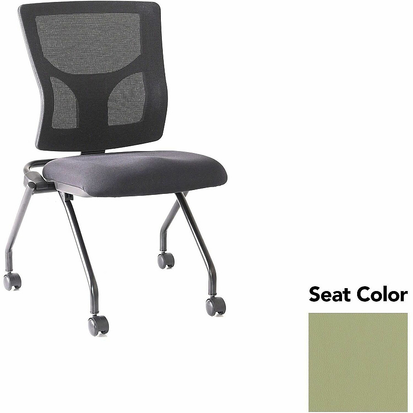 Lorell Conjure Mesh Training Chairs Dillon Sage Seat Color - Polyurethane Foam Seat Material - Mesh Back Material - 2 / Carton (LLR62020069)