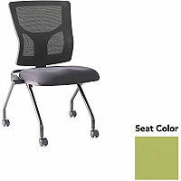 Lorell Conjure Mesh Training Chairs Dillon Apple Green Seat Color - Polyurethane Foam Seat Material - Mesh Back Material - 2 / Carton (LLR62020009)