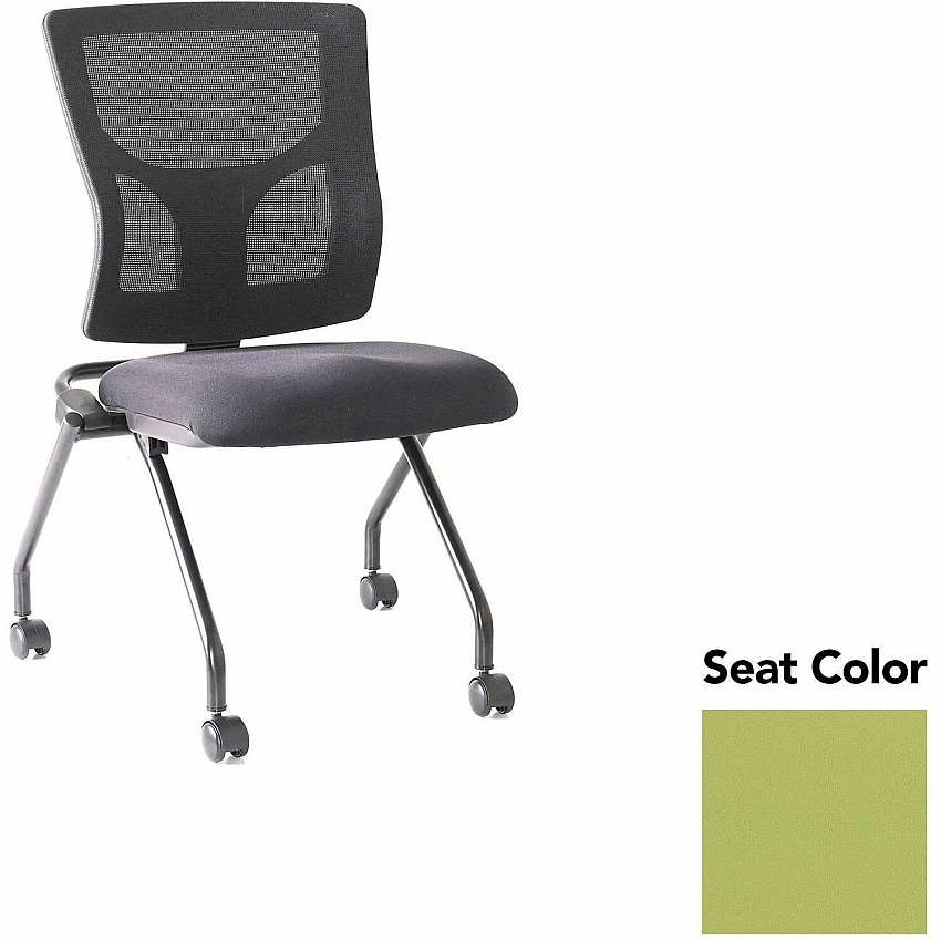 Lorell Conjure Mesh Training Chairs Dillon Apple Green Seat Color - Polyurethane Foam Seat Material - Mesh Back Material - 2 / Carton (LLR62020009)