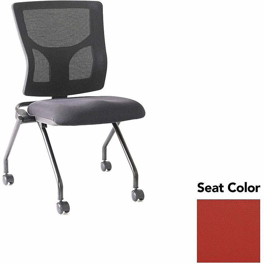Lorell Conjure Mesh Training Chairs Canyon Red Rock Seat Color - Polyurethane Foam Seat Material - Mesh Back Material - 2 / Carton (LLR62020075)