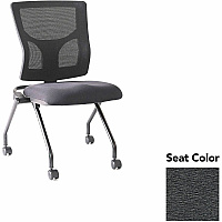 Lorell Conjure Mesh Training Chairs Fuse Azurean Seat Color - Polyurethane Foam Seat Material - Mesh Back Material - 2 / Carton (LLR6202046)