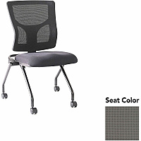 Lorell Conjure Mesh Training Chairs Expo Fog Seat Color - Polyurethane Foam Seat Material - Mesh Back Material - 2 / Carton (LLR6202032)