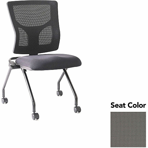 Lorell Conjure Mesh Training Chairs Expo Fog Seat Color - Polyurethane Foam Seat Material - Mesh Back Material - 2 / Carton (LLR6202032)