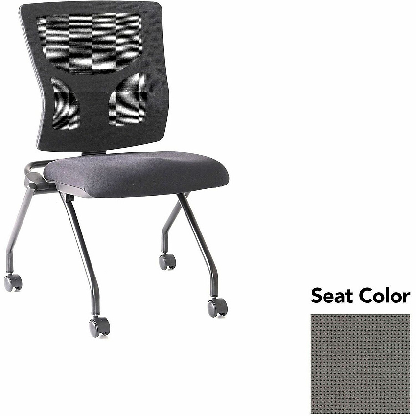 Lorell Conjure Mesh Training Chairs Expo Fog Seat Color - Polyurethane Foam Seat Material - Mesh Back Material - 2 / Carton (LLR6202032)