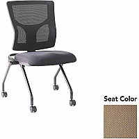 Lorell Conjure Mesh Training Chairs Perfection Beige Seat Color - Polyurethane Foam Seat Material - Mesh Back Material - 2 / Carton (LLR6202062)