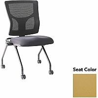 Lorell Conjure Mesh Training Chairs Canyon Nugget Seat Color - Polyurethane Foam Seat Material - Mesh Back Material - 2 / Carton (LLR6202029)