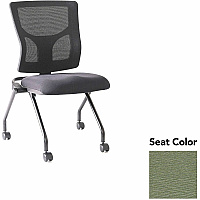Lorell Conjure Mesh Training Chairs Fuse Cress Seat Color - Polyurethane Foam Seat Material - Mesh Back Material - 2 / Carton (LLR6202048)