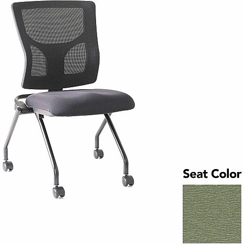 Lorell Conjure Mesh Training Chairs Fuse Cress Seat Color - Polyurethane Foam Seat Material - Mesh Back Material - 2 / Carton (LLR6202048)