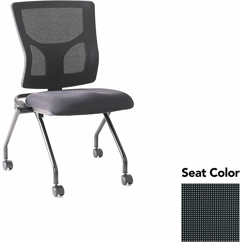 Lorell Conjure Mesh Training Chairs Expo Tuxedo Seat Color - Polyurethane Foam Seat Material - Mesh Back Material - 2 / Carton (LLR6202035)