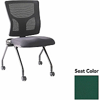 Lorell Conjure Mesh Training Chairs Forte Chive Seat Color - Polyurethane Foam Seat Material - Mesh Back Material - 2 / Carton (LLR6202042)