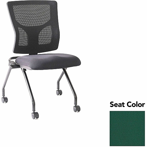 Lorell Conjure Mesh Training Chairs Forte Chive Seat Color - Polyurethane Foam Seat Material - Mesh Back Material - 2 / Carton (LLR6202042)