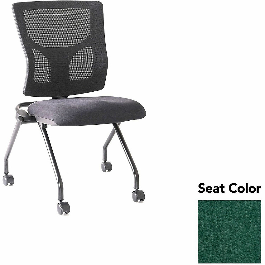 Lorell Conjure Mesh Training Chairs Forte Chive Seat Color - Polyurethane Foam Seat Material - Mesh Back Material - 2 / Carton (LLR6202042)