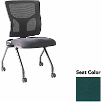 Lorell Conjure Mesh Training Chairs Insight Forest Seat Color - Polyurethane Foam Seat Material - Mesh Back Material - 2 / Carton (LLR6202050)