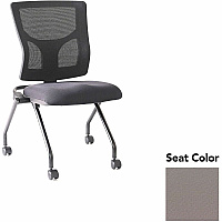 Lorell Conjure Mesh Training Chairs Insight Fossil Seat Color - Polyurethane Foam Seat Material - Mesh Back Material - 2 / Carton (LLR6202051)