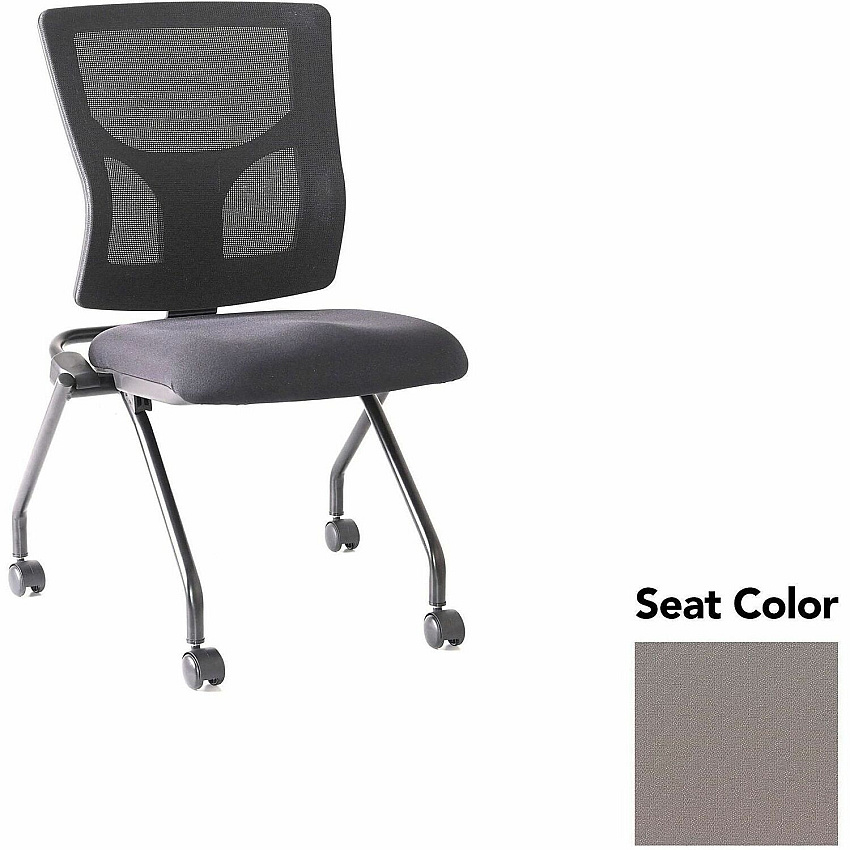 Lorell Conjure Mesh Training Chairs Insight Fossil Seat Color - Polyurethane Foam Seat Material - Mesh Back Material - 2 / Carton (LLR6202051)