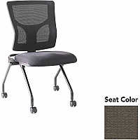 Lorell Conjure Mesh Training Chairs Shire Stonewall Seat Color - Polyurethane Foam Seat Material - Mesh Back Material - 2 / Carton (LLR6202086)