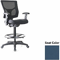 Lorell Conjure Office Stool Dillon Ocean Seat Color - Polyurethane Foam Seat Material - Mesh Back Material - Armrest - 1 Each (LLR62021010)