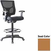 Lorell Conjure Office Stool Dillon Fiesta Seat Color - Polyurethane Foam Seat Material - Mesh Back Material - Armrest - 1 Each (LLR62021073)