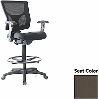 Lorell Conjure Office Stool Dillon Java Seat Color - Polyurethane Foam Seat Material - Mesh Back Material - Armrest - 1 Each (LLR62021077)