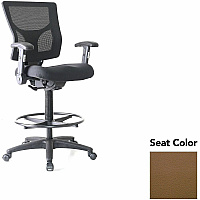 Lorell Conjure Office Stool Canyon Mudslide Seat Color - Polyurethane Foam Seat Material - Mesh Back Material - Armrest - 1 Each (LLR6202128)