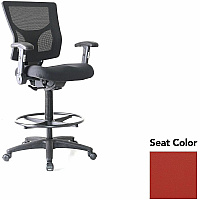 Lorell Conjure Office Stool Canyon Red Rock Seat Color - Polyurethane Foam Seat Material - Mesh Back Material - Armrest - 1 Each (LLR62021075)