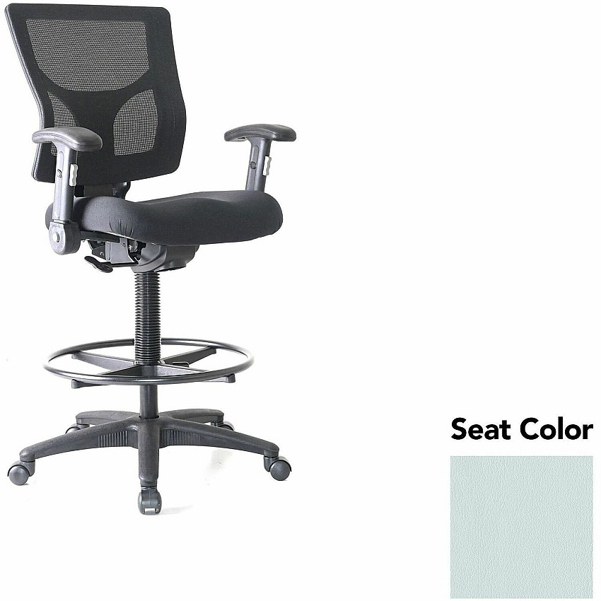 Lorell Conjure Office Stool Castillo Breezy Seat Color - Polyurethane Foam Seat Material - Mesh Back Material - Armrest - 1 Each (LLR62021102)