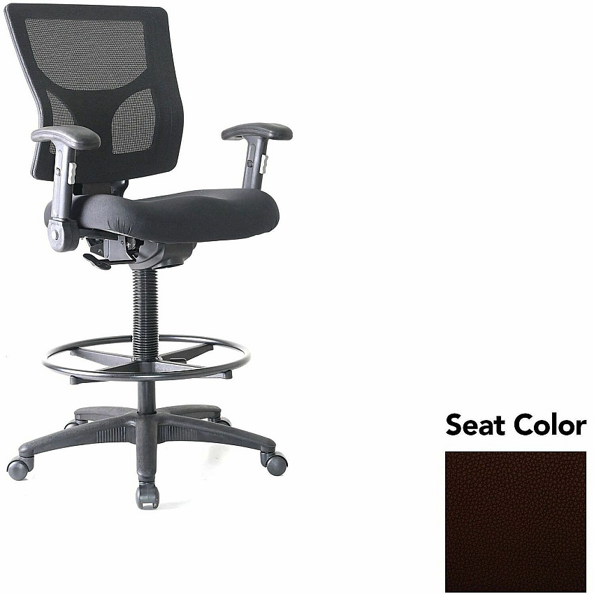 Lorell Conjure Office Stool Canyon Nightfall Seat Color - Polyurethane Foam Seat Material - Mesh Back Material - Armrest - 1 Each (LLR62021105)