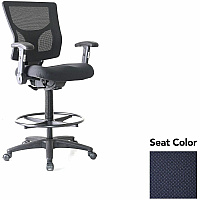 Lorell Conjure Office Stool Perfection Navy Seat Color - Polyurethane Foam Seat Material - Mesh Back Material - Armrest - 1 Each (LLR6202166)