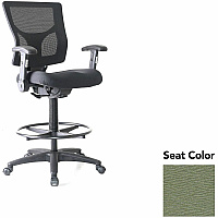 Lorell Conjure Office Stool Fuse Cress Seat Color - Polyurethane Foam Seat Material - Mesh Back Material - Armrest - 1 Each (LLR6202148)