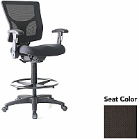 Lorell Conjure Office Stool Perfection Black Seat Color - Polyurethane Foam Seat Material - Mesh Back Material - Armrest - 1 Each (LLR6202163)