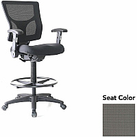Lorell Conjure Office Stool Expo Fog Seat Color - Polyurethane Foam Seat Material - Mesh Back Material - Armrest - 1 Each (LLR6202132)