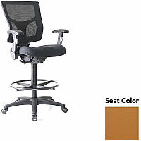 Lorell Conjure Office Stool Canyon Nutmeg Seat Color - Polyurethane Foam Seat Material - Mesh Back Material - Armrest - 1 Each (LLR6202130)