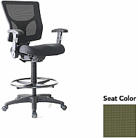 Lorell Conjure Office Stool Expo Leaf Seat Color - Polyurethane Foam Seat Material - Mesh Back Material - Armrest - 1 Each (LLR6202134)