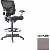 Lorell Conjure Office Stool Insight Fossil Seat Color - Polyurethane Foam Seat Material - Mesh Back Material - Armrest - 1 Each (LLR6202151)