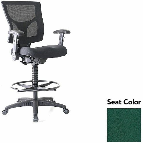 Lorell Conjure Office Stool Forte Chive Seat Color - Polyurethane Foam Seat Material - Mesh Back Material - Armrest - 1 Each (LLR6202142)