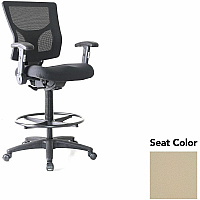 Lorell Conjure Office Stool Forte Pumice Seat Color - Polyurethane Foam Seat Material - Mesh Back Material - Armrest - 1 Each (LLR6202145)