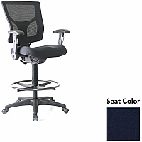 Lorell Conjure Office Stool Forte Cadet Seat Color - Polyurethane Foam Seat Material - Mesh Back Material - Armrest - 1 Each (LLR6202143)