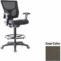 Lorell Conjure Office Stool Shire Stonewall Seat Color - Polyurethane Foam Seat Material - Mesh Back Material - Armrest - 1 Each (LLR6202186)