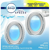 Febreze Linen/Sky Small Spaces 25 fl oz (0.8 quart) - Linen & Sky - 45 Day - 2/Pack - 6 / Carton (55868CT)