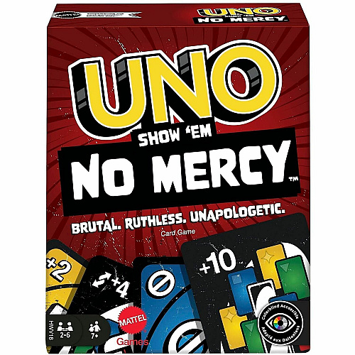 UNO Show 'Em No Mercy Card Game For Kids, Adults & Family Night, Parties And Travel (HWV18)