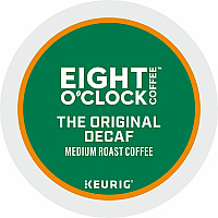 Eight O'Clock K-Cup Coffee Compatible with Keurig K-Cup Brewer - Medium - K-Cup - Arabica, Decaf, Original - Decaffeinated - 24 / Box (0638)