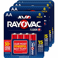 Rayovac Fusion Battery For Microphone, Toy, Video Game Controller, Headset, Remote Control Aircraft, High Drain Device - AA - 8 Batteries/Pack - 24 / Carton (8158TFUSCT)
