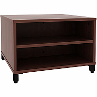 Lorell Reception Table Height Adjustable - 24" Table Top Width x 24" Table Top Depth - 20" Height - Reception, Storage - Mahogany, Laminated - Metal - 1 Each (69200)