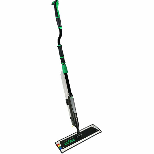 Unger Excella Floor Cleaning Straight Kit MicroFiber Head - Non-slip, Lightweight - Black, Green, Gray - 1 / Carton (EFKT1)