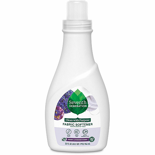 Seventh Generation Natural Fabric Softener For Fabric, Clothes - Liquid - 32 fl oz (1 quart) - Fresh Lavender Scent - Bio-based, Dye-free - Clear - 1 Each (22834)