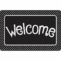 Ashley Smart Poly Original Fun Welcome Mat Classroom, Student, Floor - 15.50