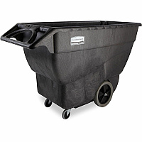 Rubbermaid Commercial Structural Foam Tilt Truck Steering Wheel Handle - 600 lb Capacity - 4 Casters - Structural Foam, Resin - 64.50
