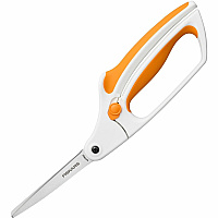 Fiskars Easy Action Bent Scissors Bent - Stainless Steel Precision-ground Blade - Sharp Tip - Multi - 1 Each (1069768)